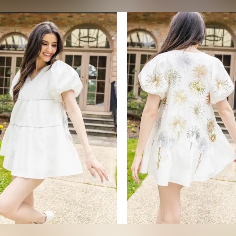NWT Queen of Sparkles Baby You're a Firework Dress